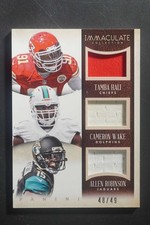 2014 Panini Immaculate Tamba Hali Cameron Wake Allen Robinson Jersey /49 DV1474