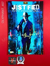 Timothy Olyphant autographed signed 11x17 photo Justified Beckett COA