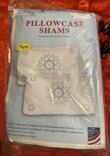 Jack Dempsey XX Stars Stamped For Embroidery Pillowcase Set USA 1685-54.