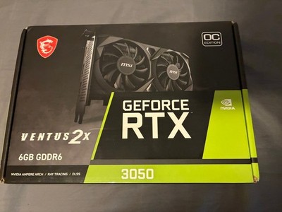 MSI GeForce RTX 3050 6GB GDDR6 Ventus Graphics Card New and Sealed.