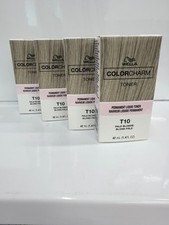 Wella Color Charm Permanent Liquid Hair Toner T10 Pale Blonde 1.4 oz- 4 pc Combo