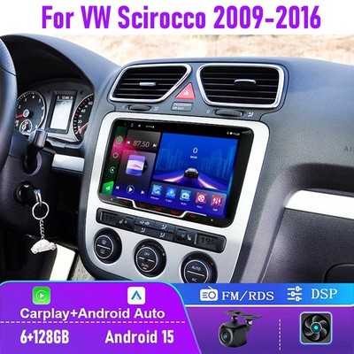 9'' 6+128GB For VW Scirocco 2009-2016 Car Radio Wireless CarPlay Android Auto GPS