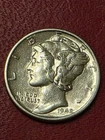 1942 P Mercury SILVER Dime  Hi-Grade  AU++  BRILLIANT  LUSTER  VERY COLLECTABLE