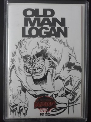 OLD MAN LOGAN # 1  (2015) W/ORIGINAL SABRETOOTH SKETCH BY GREG HORN!