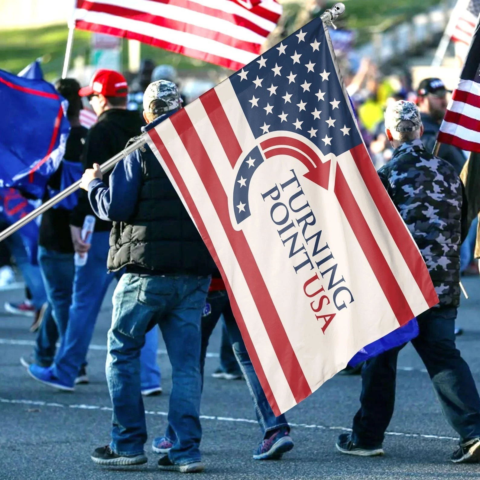 Charlie Kirk Flag - Turning Point USA Garden Flag