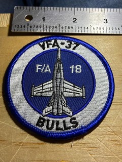 1990s/2000s? US NAVY PATCH VFA 37 BULLS SQUADRON F/A 18 ORIGINAL USN AVIATION