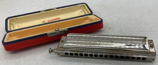 M. Hohner Chromonica 64 Chromatic Harmonica 4 Octaves W/ Case Professional KEY C