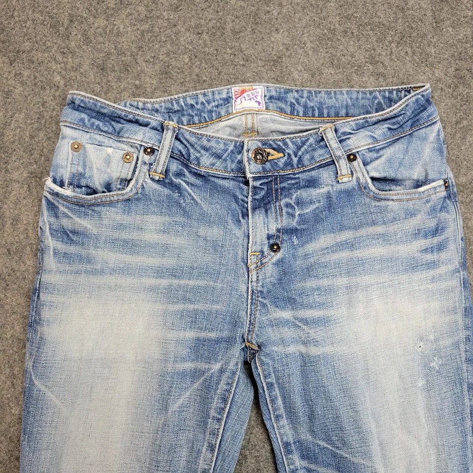 Prps Jeans Womens 27 Blue Denim Stretch Distressed Streetwear Grunge Y2K 2000S - Image 4 of 4