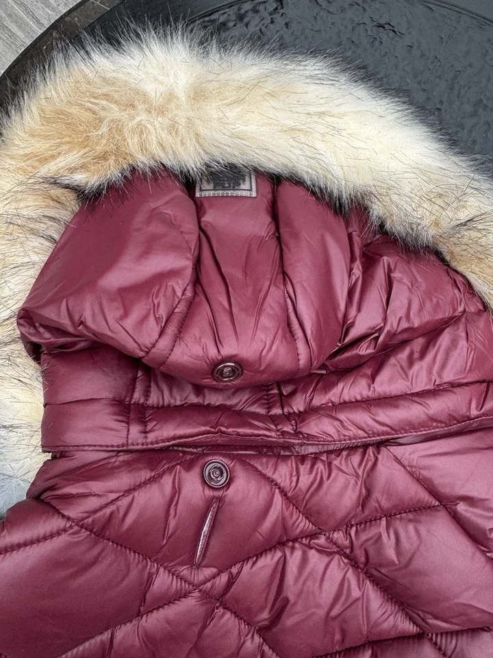 Abrigo Pajar Cachorro Perro Talla L Chaqueta acolchada con aislamiento de sangre de buey Capucha de piel extraíble Foto 3 de 4