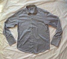 Canali Dress Shirt Mens Size 16.5 / 42 Long Sleeve French Cuff Striped Italy