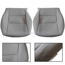 Both Side Bottom Perforated Leather Seat Cover Gray For 2007 2008 2009 Acura RDX