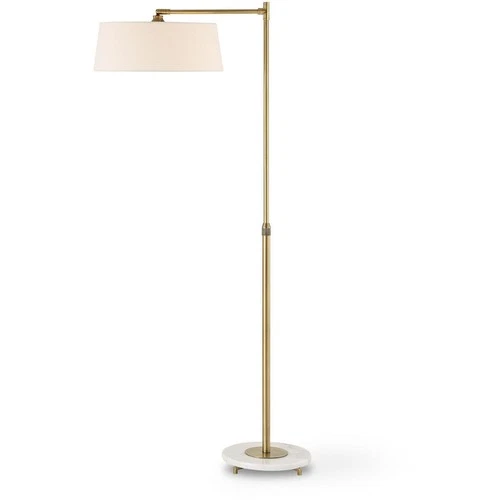 Uttermost 30417-1 Branch Out Floor Lamp Antique Brushed Brass and White Marble - Picture 1 of 8