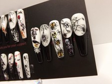 handmade halloween press on nails