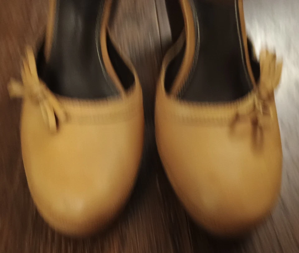 Anthropologie Schuler & Sons 3.5" cuña curva talla 9 39 correas dobles Mary Janes Foto 4 de 4