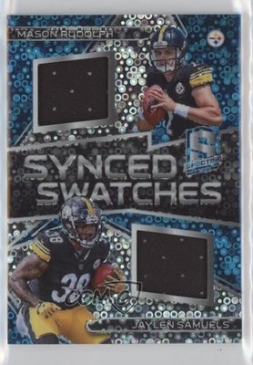 2018 Spectra Neon Blue Prizm /75 Jaylen Samuels Mason Rudolph #5 Rookie RC uk2