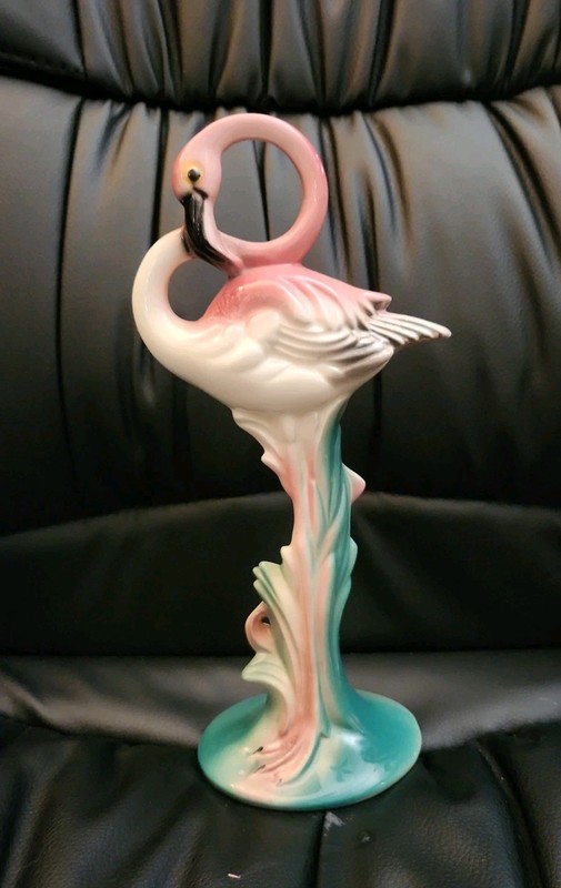 1959 Vintage Maddux of California #309 Pink Flamingo Art Deco 9.5” Figurine MCM
