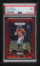 2023 Panini Prizm Rookies Red Wave 32/149 Marvin Mims #327 PSA 9 MINT 0t8s