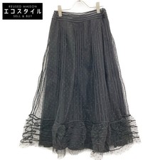 RED VALENTINO VR0RA01N5SU Black Lace Tulle Skirt Black 40 Skirt Polyester Women