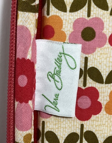 Vera Bradley Hartschalen Laptop Computer Tasche Folkloric mit Riemen 17x12" Pink - Bild 10 von 11