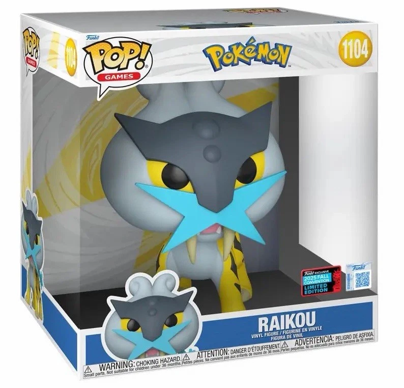 Funko - POP! - Pokemon - Raikou 10" Vinyl 2025 NYCC Exclusive Pokémon 1104 Pop
