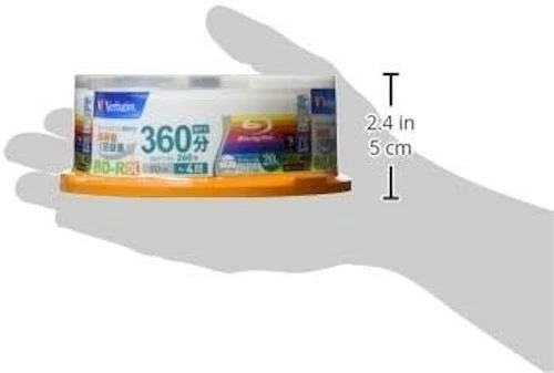 Verbatim Blu-ray Disc 20 Spindle 50GB 4X Speed BD-R DL VBR260YP20SV1 NEW Japan - Image 3 of 4