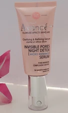 F&R FIGS & ROUGE AVANCE + INVISIBLE PORES NIGHT DETOX MICRO REFINING SERUM 1 OZ
