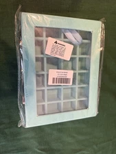 New In Wrapping 24 Grid Jewelry Box Teal Velvet