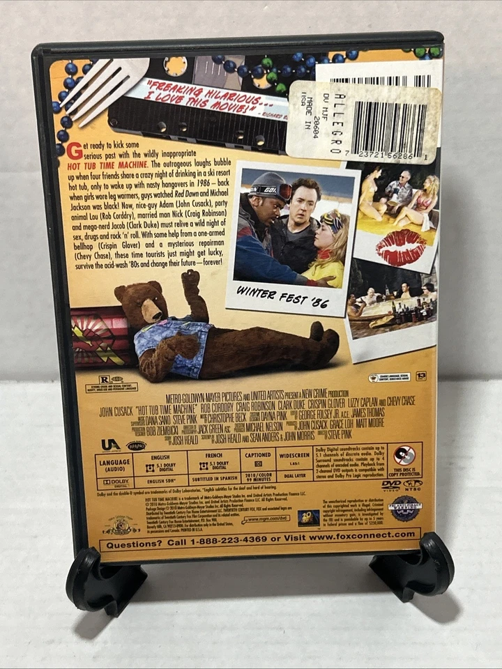 Hot Tub Time Machine (DVD, 2010) Rental Exclusive - Image 2 of 2