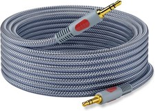 3.5Mm Aux Audio Cable 30 Ft, AUX Cord Braid 3.5Mm to 3.5 Mm Stereo Audio Cable 1