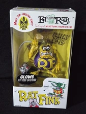 1999 Rat Fink Glow In The Dark Figure Ed Big Daddy Roth Mooneyes New
