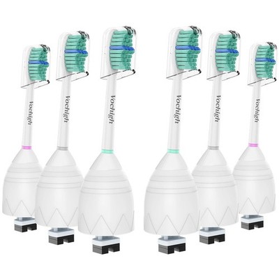 Vochigh Replacement Toothbrush Heads for Philips-Sonicare e-Series HX7022, 6