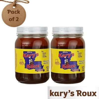 16 oz Kary's Roux (Pack of 2) - Rich and Authentic for gumbo, stews, etouffee