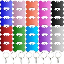 Hundemarke Aluminium Knochen 30Stk personalisierbar Erkennungsmarke