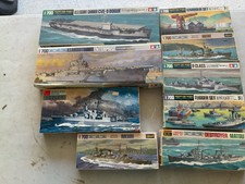 Lot 9 maquettes bateaux 1/700 Water Line Tamiya Hasegawa Pit-Road neuves