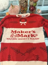 Rare Maker’s Mark Christmas Sweater Bourbon Whiskey Holiday Knit Promo