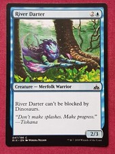 Magic The Gathering RIVALS OF IXALAN RIVER DARTER blue card MTG