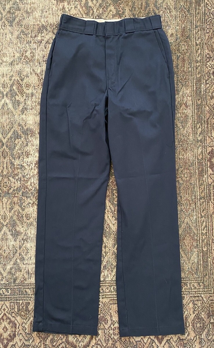 パンツ 80s USA MADE Dickies Chino trousers VTG 80s 90s Dickies Pants 28x33 Navy Blue Made In USA Chino