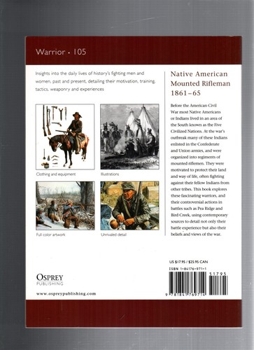 Native American Mounted Rifleman 1861-65 by Mark Lardas (2006, Trade Paperback) - Foto 2 di 2
