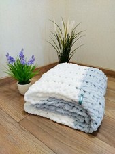 Crochet Baby Boy Girl Blanket Knitted Plush Plaid Nursery Gift Newborn Shower