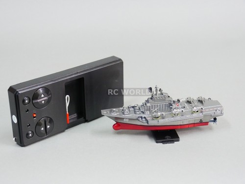 Remote Control RC Micro Boats AIRCRAFT CARRIER Navy Ships 2.4GHz -BLUE + GRAY - Picture 10 of 12