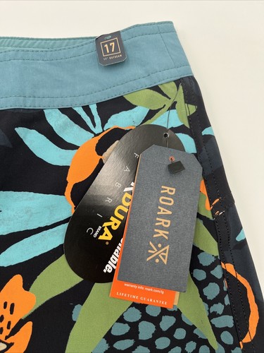 $89 Roark Men’s Boatman 2.0 Boardshorts 17" Shorts- Black Multi- Size: 33W-NEW - Picture 6 of 7
