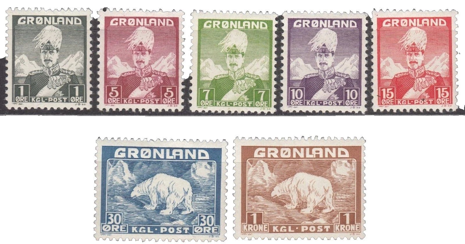 Multi-color con bisagras de menta Sellos Groenlandia