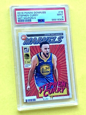 2019-20 Panini Donruss NET MARVELS STEPHEN CURRY #18 PSA 9 Mint 