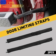 2X Door Limiting Check Strap Wire Protecting Harness for Jeep Wrangler JK JKU JL