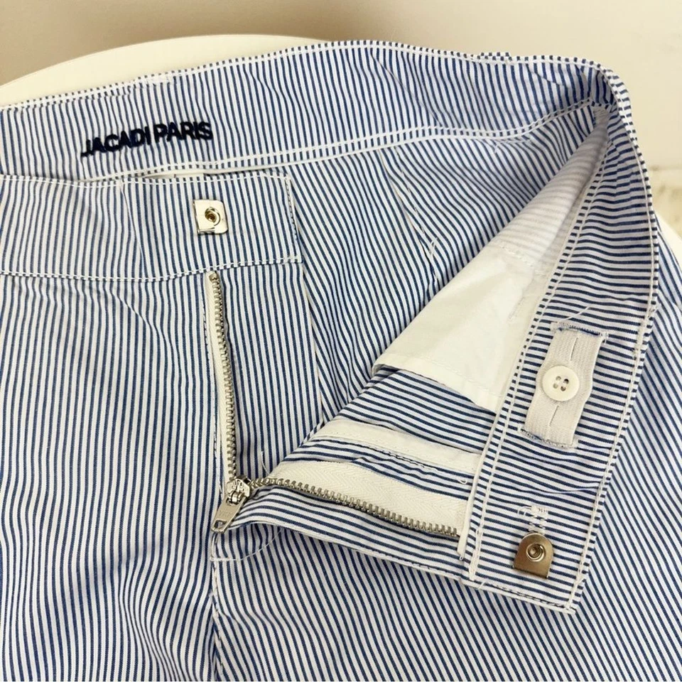 Jacadi 🩳 蓝色条纹棉质男孩工装短裤全新带标签儿童短裤 10A/10Y 码 — 第 4/4 张图片