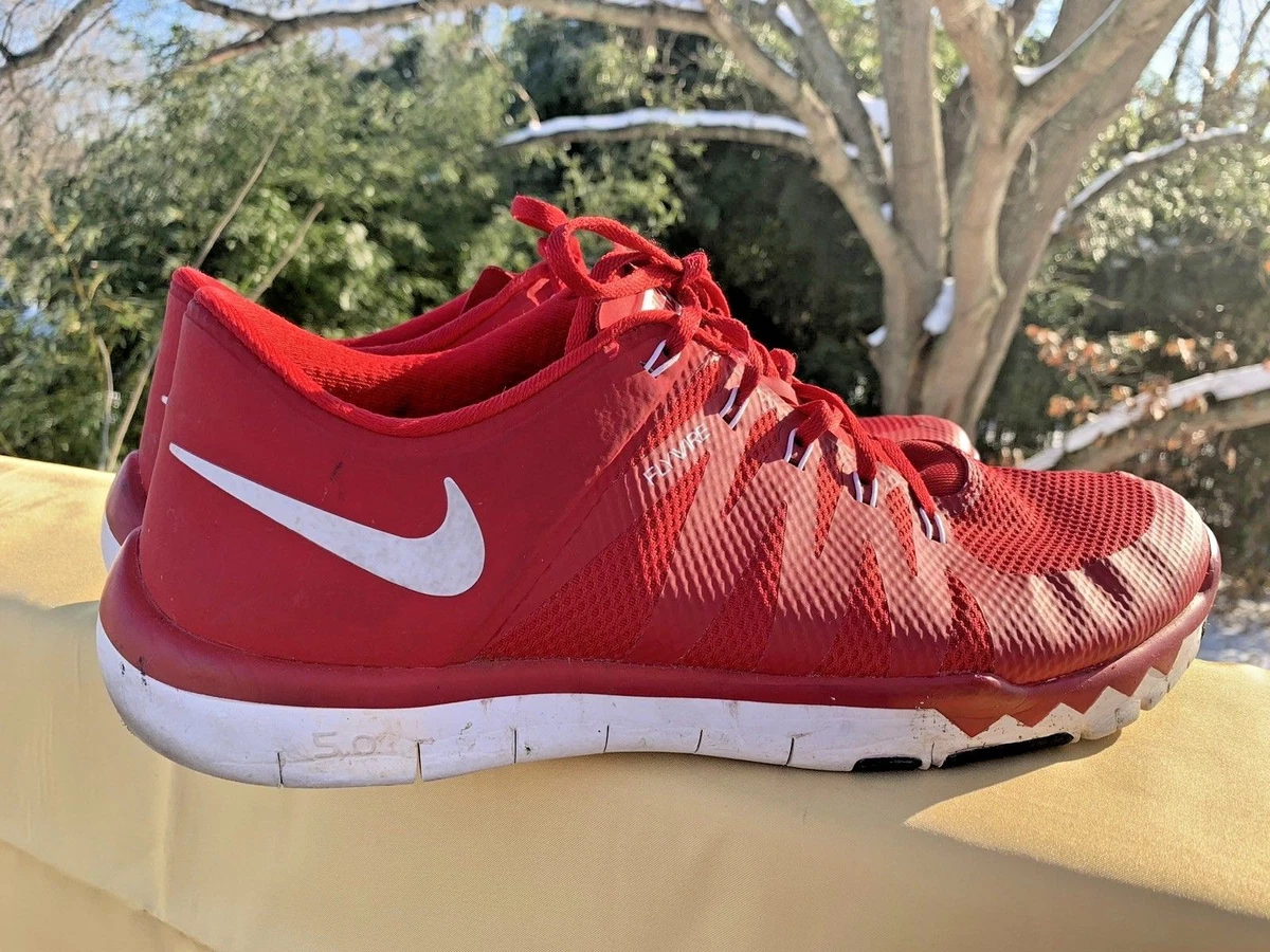 NIKE FREE 5.0 TRAINER NO AIR LUNAR FLYKNIT Louisville Cardinals RED Sz 13  👣b7