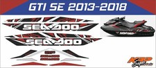 SEADOO GTI SE 2013 - 2018 Graphics / Decal / Sticker KIT CUSTOM RED
