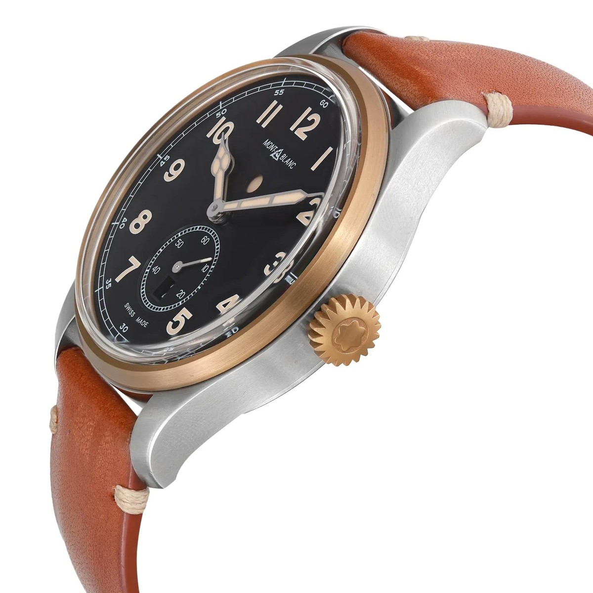 Montblanc 1858 Dual Time 44mm Steel Black Dial Automatic Men Watch