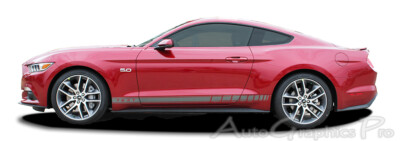 STALLION ROCKER 2 Lower Door Panel Stripes Decal 3M Vinyl 2015-2017 Ford Mustang