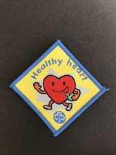 Girlguiding Brownie Healthy Heart Badge Interest Camp Blanket Badge. NEW